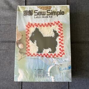 Scottie Dog Vintage Latch Hook Kit by Sew Simple - 1980s - Brand New in Package